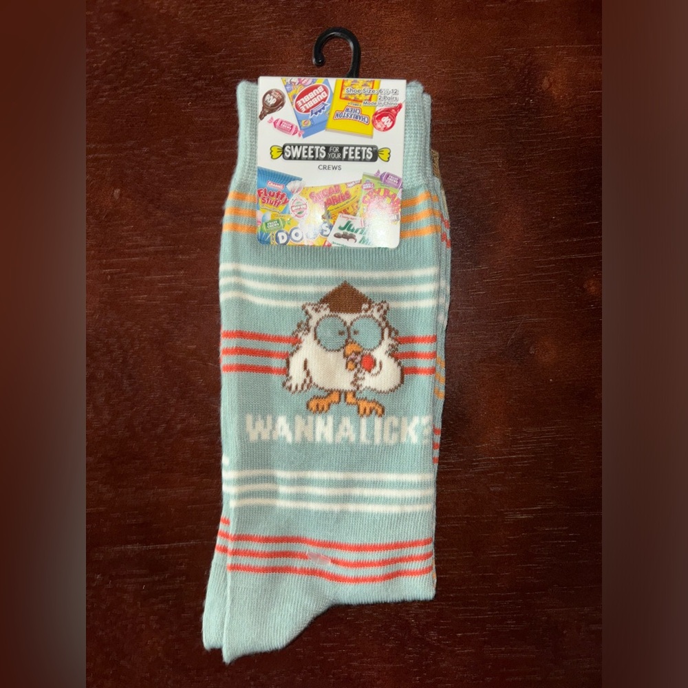 SWEETS FOR YOUR FEETS NOVELTY CREW SOCKS NWT MEN’S SHOE SIZE 6.5-12